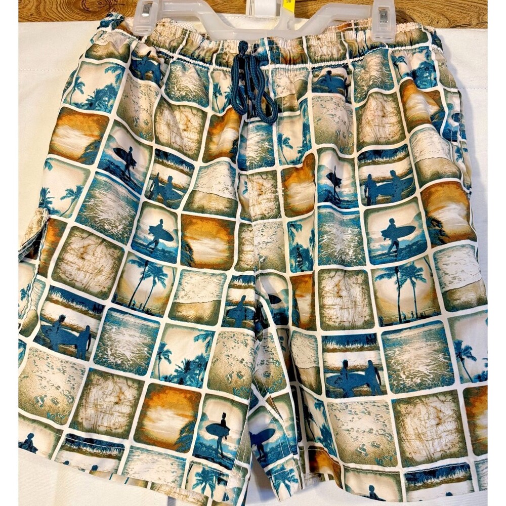 Islander Men's Swim Trunks Board Shorts Large Surfer Vacation Beach Swimsuit